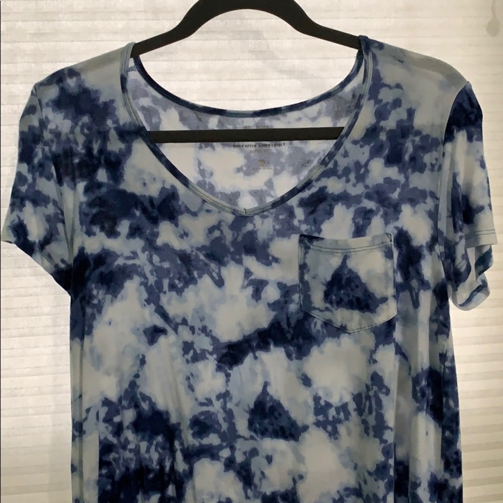 Hollister Blue Tie-Dye Tee- size Small